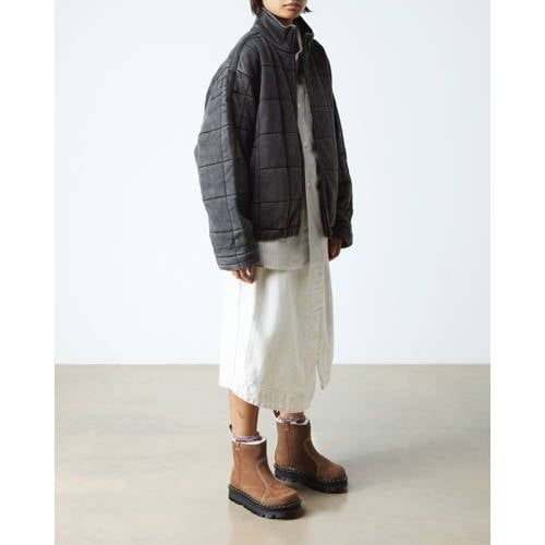 Dr. Martens ZebZag Rigger gevoerde nubuck enkelboots Desert Brown