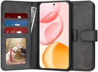 Techsuit Diary Book Wallet Case for HONOR 400 - Black