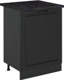 Vicco Keukenonderkast R-Line, Antraciet landelijk/Antraciet, 60 cm
