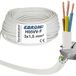 EBROM Kunststof slangleiding rond, kabel, stroomkabel, kabel, apparaatkabel H05VV-F 3x1,5 mm² 3G1,5 mm² - kleur: wit - 15 meter