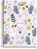 MiQUELRIUS schoolagenda Sweet Night Lectivo 2020-2021, catalaans, dagzicht, afmetingen 155 x 213 mm, papier 70 g, omslag van polypropyleen, roze