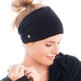 BLOM Originele haarband hoofdband dames - haarband dames yoga, modeaccessoire, workout, reizen of sport - multi-stijl hoofddoek dames voor haarstyling en actieve levensstijl - brede tulband geknoopt