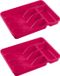 Hega Hogar Bestekbak - Fuchsia Roze - 5 Vakken - 34 x 26 x 5 cm