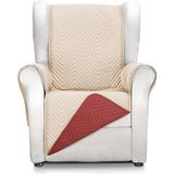 ECOMMERC3 Stoelhoes voor 1-zitsstoel, maximaal comfort en volledige pasvorm, overtrek voor 1-zits en relaxstoel, beige/rood