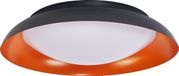 LEDVANCE Orbis Plate LED plafondlamp, zwart-oranje, 35W, 1700lm, 3000K, 430mm, 830 vriendelijk warm wit, dimbaar in 3 niveaus door te trappen, IP20