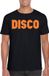 Bellatio Decorations Verkleed shirt heren - disco - zwart - oranje glitter - jaren 70/80 - carnaval XL