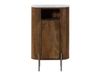Meuble de rangement pour salle de bain en bois de manguier 55x30x90 marron laqué / marbre blanc BARCELONA #255