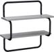 vidaXL Wandplank met 2 niveaus Grijs Sonoma 40 x 24,5 x 61 cm