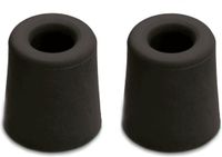 Merkloos Stoot rubber Deurstopper - 5x stuks - zwart - rubber - 3 x 3 cm - deurbuffer blokje