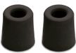 Merkloos Stoot rubber Deurstopper - 5x stuks - zwart - rubber - 3 x 3 cm - deurbuffer blokje