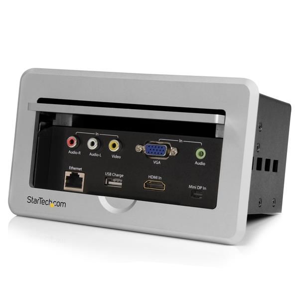 StarTech.com In vergadertafel te monteren connectiviteitsbox - HDMI / VGA / Mini DisplayPort naar HDMI uitgang met USB-snellaadpoort