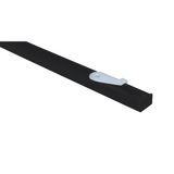GARDINIA Aluminium gordijnrail-set Lucy, complete set met 1 rail, zwart-mat, 160 cm
