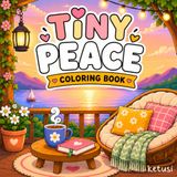 Tiny Peace: Cute and Cozy Coloring Book for Adults and Teens Featuring Bold, Easy Lifestyle Designs for Relaxation