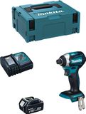 MAKITA Schlagschroefmachine DTD154RTJ1 (1 x 5,0 Ah accu + oplader DC18RC + MAKPAC 2 opbergkoffer)