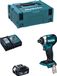 MAKITA Schlagschroefmachine DTD154RTJ1 (1 x 5,0 Ah accu + oplader DC18RC + MAKPAC 2 opbergkoffer)