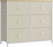 Merkloos / Sans marque Expo Trade Bv Ladekast – Opbergkast – Met 6 stoffen lades – Metalen frame – Beige