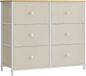 Expo Trade Bv commode – Kast – Met 6 stoffen lades – Metalen frame – Beige