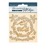 STAMPERIA INTL, KFT SCB101 Decoratieve chips 14x14 cm Romantische kerstkransen, meerkleurig