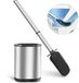 Unyqoos® Brosse de toilette flexible en silicone avec support en acier inoxydable