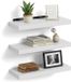 Merkloos / Sans marque Relaxdays Wandplank zwevend - set van 3 - 40 cm - wit