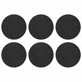 vidaXL Stapsteen - 6 stuks - Zwart - Ø 44 x 2 cm - Rubber