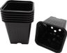 Season Deco Pots de culture - 14x - Noir - plastique - 9 x 9 x 9,5 cm - pots de bouturage