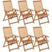 Maison Exclusive - Chaises pliantes 6 pièces avec coussins en bois d'acacia massif