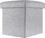Merkloos Opvouwbaar Zitkubus - Multifunctioneel 30x30x30 cm in FELS GREY - Stoere Opbergkist en Voetensteun