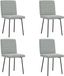 vidaXL Eetkamerstoelen set van 4 lichtgrijs fluweel