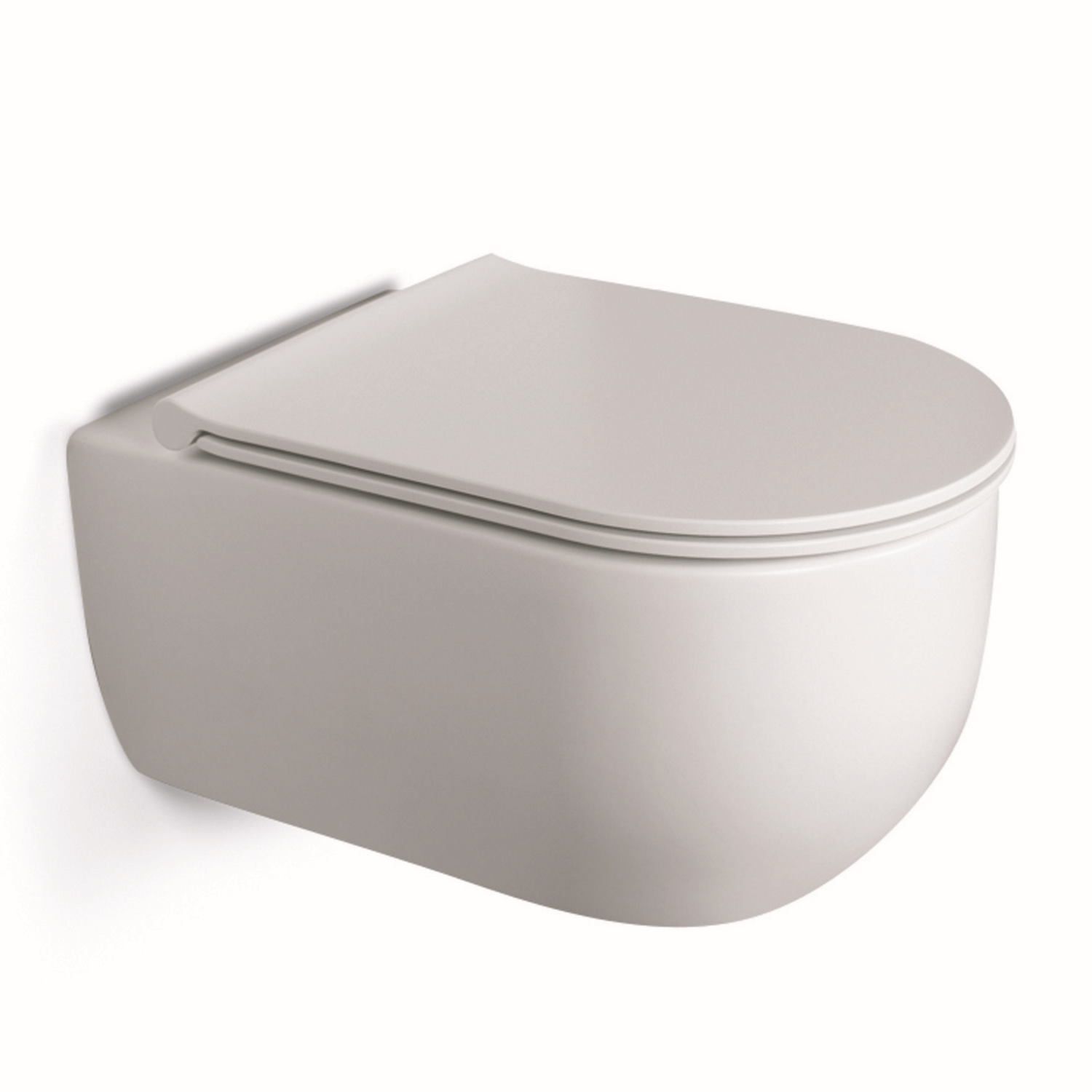 Boss & Wessing Wandcloset boss & wessing turbo rimless 53x34 cm mat wit (met softclose zitting)
