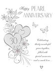 Classic Regal Publishing Classic Happy Pearl 30th Anniversary Card - 9 x 6"
