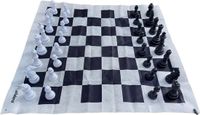 Alldoro Schaakspel XXL - Schaken – Jumbo speelset met opbergtas – Speelklassieker voor binnen en buiten – 158x158cm