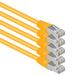 1aTTack.de 0,25m CAT6 LAN-netwerkkabel RJ45 1000 Mbit, 5 stuks - geel
