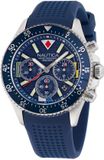 Nautica Wesport Analoog Horloge Blauw Kast: 100 % Roestvrij Staal | Band: 100 % Siliconen 44 mm NAPWPS302