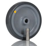 RS PRO Rolwagenrol zwart, mat rubber, volledig materiaal, 60 kg, antistatisch Ø 100 mm, B. 22 mm