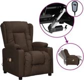 vidaXL Massagestoel elektrisch kunstleer bruin