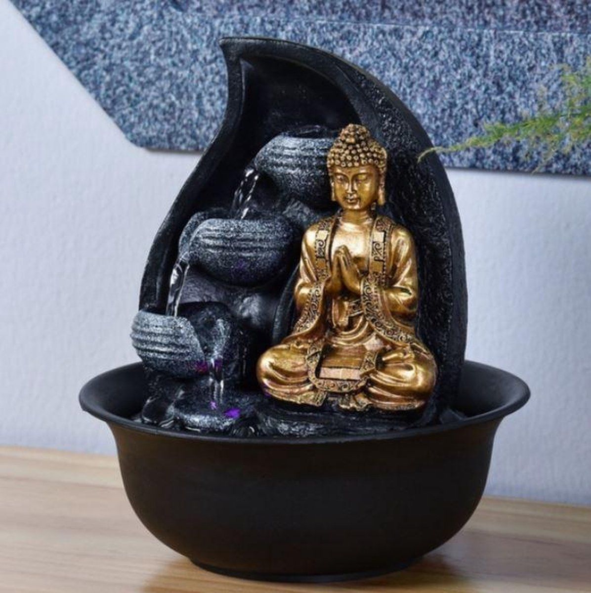 Zen Light Fontein Boeddha Praya 22 cm - Multi - Polyester