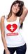 Bellatio Decorations Zwitserland Zwitserse vlag hart singlet shirt/tanktop wit dames L