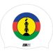 Z3R0D Bonnet de bain Blason N.Caledonie Unisexe Silicone Blanc Taille unique