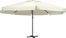 Maison Exclusive - Parasol avec mât en aluminium, 600 cm, blanc sable
