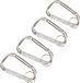 Henbrandt Mousqueton porte-clés - 4x - métal argent - 8 cm