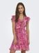 ONLY - ONLASTA LIFE S/S PEEKABOO DRESS WVN - Dames - Mini jurken - Fuchsia Fedora - Maat S
