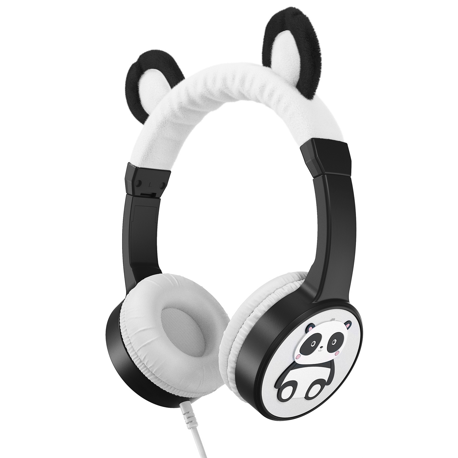 Planet Buddies Panda Character Headphones Wired black