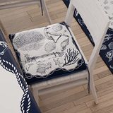 PETTI Artigiani Italiani - Set van 6 4-punts keukenstoelkussens, kussenslopen van microvezel met veters, 100% Made in Italy