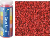 Glorex Hobby Decoratie zand/kiezels - rood - 500gr - zandkorrels - mini steentjes - 2 tot 6 mm