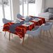 Bonamaison Tafelkleed, Anti-Mold, Sneldrogend, Waterdicht, 100% Polyester Tafellaken, Oranje Bordeaux, 140 x 200 Cm