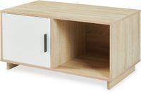 en.casa Salontafel Kenta 80x45x40 cm sonoma eiken en wit
