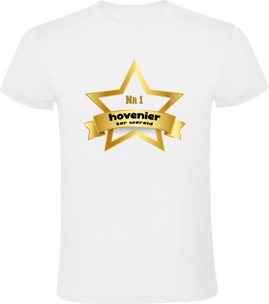 Sol's Beste Hovenier ter wereld Heren T-shirt | Tuinman - XL - Wit