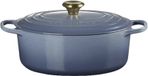 Le Creuset Braadpan Ovaal in Geëmailleerd Gietijzer, 27 cm, Blauw