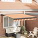 Maison Exclusive - Parasol manuel, 3,5 x 2,5 mètre, rayé jaune-orange